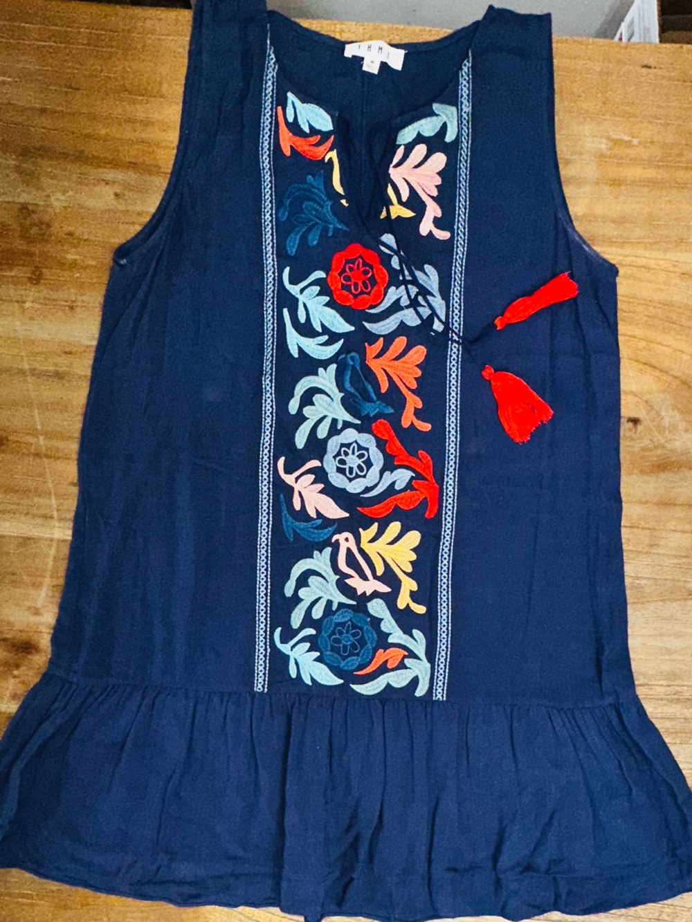 Women’s Navy Embroidered Dress size: Medium